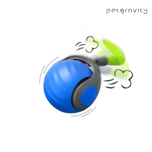 petgravity speedy sprint ball with Tail 2.0 cat toy blue